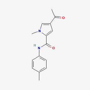 molecular formula C15H16N2O2 B7472124 4-acetyl-1-methyl-N-(4-methylphenyl)pyrrole-2-carboxamide 