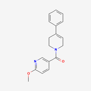 molecular formula C18H18N2O2 B7472148 (6-methoxypyridin-3-yl)-(4-phenyl-3,6-dihydro-2H-pyridin-1-yl)methanone 