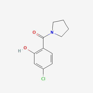 molecular formula C11H12ClNO2 B7472156 (4-Chloro-2-hydroxyphenyl)-pyrrolidin-1-ylmethanone 