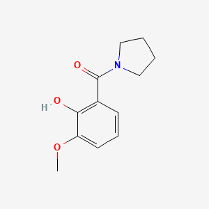molecular formula C12H15NO3 B7472159 (2-Hydroxy-3-methoxyphenyl)-pyrrolidin-1-ylmethanone 