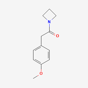 molecular formula C12H15NO2 B7472167 1-(Azetidin-1-yl)-2-(4-methoxyphenyl)ethanone 