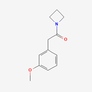 molecular formula C12H15NO2 B7472173 1-(Azetidin-1-yl)-2-(3-methoxyphenyl)ethanone 