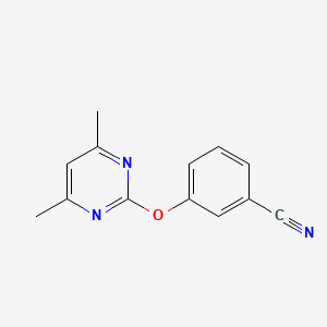 molecular formula C13H11N3O B7472179 3-(4,6-Dimethylpyrimidin-2-yl)oxybenzonitrile 