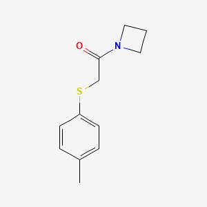 molecular formula C12H15NOS B7472195 1-(Azetidin-1-yl)-2-(4-methylphenyl)sulfanylethanone 
