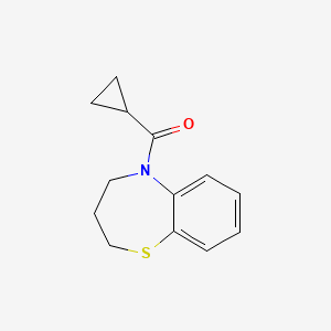 molecular formula C13H15NOS B7472203 cyclopropyl(3,4-dihydro-2H-1,5-benzothiazepin-5-yl)methanone 