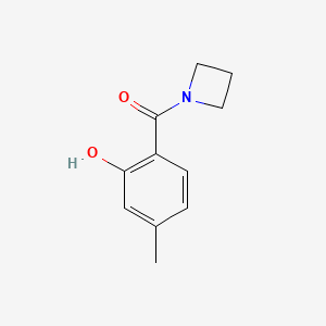 molecular formula C11H13NO2 B7472214 Azetidin-1-yl-(2-hydroxy-4-methylphenyl)methanone 