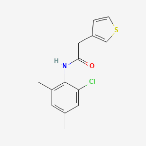molecular formula C14H14ClNOS B7472224 N-(2-chloro-4,6-dimethylphenyl)-2-thiophen-3-ylacetamide 