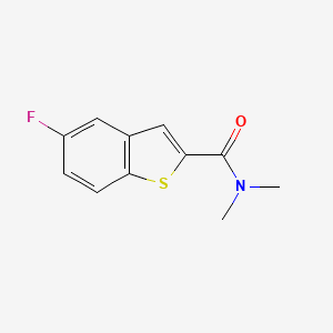 molecular formula C11H10FNOS B7472235 5-fluoro-N,N-dimethyl-1-benzothiophene-2-carboxamide 