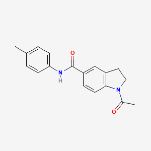 molecular formula C18H18N2O2 B7472246 1-acetyl-N-(4-methylphenyl)-2,3-dihydroindole-5-carboxamide 