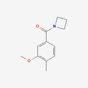 molecular formula C12H15NO2 B7472259 Azetidin-1-yl-(3-methoxy-4-methylphenyl)methanone 