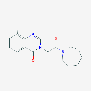 molecular formula C17H21N3O2 B7472265 3-[2-(Azepan-1-yl)-2-oxoethyl]-8-methylquinazolin-4-one 