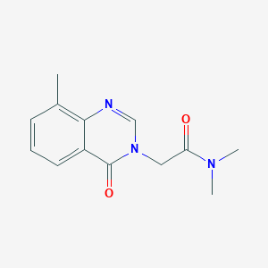 molecular formula C13H15N3O2 B7472277 N,N-dimethyl-2-(8-methyl-4-oxoquinazolin-3-yl)acetamide 