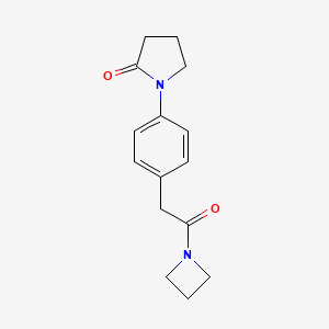 molecular formula C15H18N2O2 B7472289 1-[4-[2-(Azetidin-1-yl)-2-oxoethyl]phenyl]pyrrolidin-2-one 