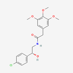 molecular formula C19H22ClNO5 B7472318 N-[(2R)-2-(4-chlorophenyl)-2-hydroxyethyl]-2-(3,4,5-trimethoxyphenyl)acetamide 