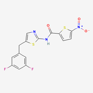 molecular formula C15H9F2N3O3S2 B7472326 N-[5-[(3,5-difluorophenyl)methyl]-1,3-thiazol-2-yl]-5-nitrothiophene-2-carboxamide 
