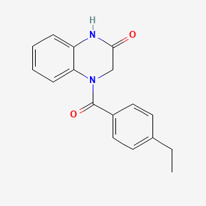 molecular formula C17H16N2O2 B7472366 4-(4-Ethylbenzoyl)-1,3-dihydroquinoxalin-2-one 