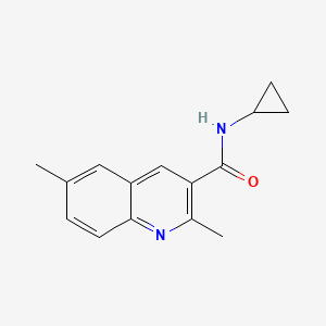 molecular formula C15H16N2O B7472379 N-cyclopropyl-2,6-dimethylquinoline-3-carboxamide 