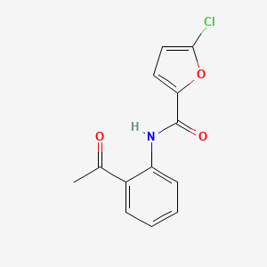 molecular formula C13H10ClNO3 B7472401 N-(2-acetylphenyl)-5-chlorofuran-2-carboxamide 