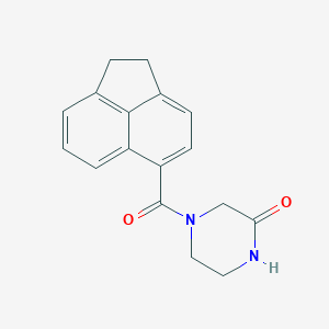 molecular formula C17H16N2O2 B7472422 4-(1,2-Dihydroacenaphthylene-5-carbonyl)piperazin-2-one 