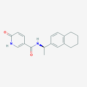 6-oxo-N-[(1R)-1-(5,6,7,8-tetrahydronaphthalen-2-yl)ethyl]-1H-pyridine-3-carboxamide