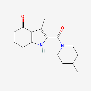 molecular formula C16H22N2O2 B7472440 3-Methyl-2-(4-methylpiperidine-1-carbonyl)-1,5,6,7-tetrahydroindol-4-one 