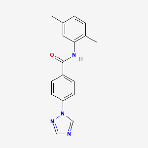 molecular formula C17H16N4O B7472444 N-(2,5-dimethylphenyl)-4-(1,2,4-triazol-1-yl)benzamide 