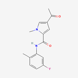 molecular formula C15H15FN2O2 B7472447 4-acetyl-N-(5-fluoro-2-methylphenyl)-1-methylpyrrole-2-carboxamide 
