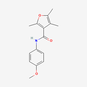 molecular formula C15H17NO3 B7472459 N-(4-methoxyphenyl)-2,4,5-trimethylfuran-3-carboxamide 