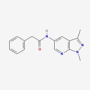 molecular formula C16H16N4O B7472464 N-(1,3-dimethylpyrazolo[3,4-b]pyridin-5-yl)-2-phenylacetamide 