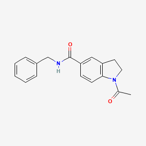 molecular formula C18H18N2O2 B7472473 1-acetyl-N~5~-benzyl-5-indolinecarboxamide 