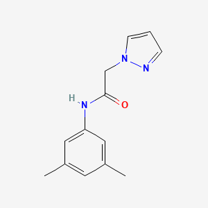 molecular formula C13H15N3O B7472501 N-(3,5-dimethylphenyl)-2-pyrazol-1-ylacetamide 
