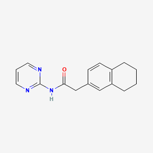 molecular formula C16H17N3O B7472502 N-pyrimidin-2-yl-2-(5,6,7,8-tetrahydronaphthalen-2-yl)acetamide 