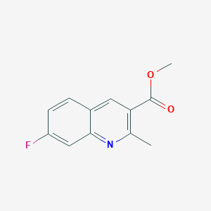 molecular formula C12H10FNO2 B7472506 Methyl 7-fluoro-2-methylquinoline-3-carboxylate 
