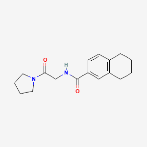 molecular formula C17H22N2O2 B7472518 N-(2-oxo-2-pyrrolidin-1-ylethyl)-5,6,7,8-tetrahydronaphthalene-2-carboxamide 