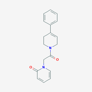 molecular formula C18H18N2O2 B7472551 1-[2-oxo-2-(4-phenyl-3,6-dihydro-2H-pyridin-1-yl)ethyl]pyridin-2-one 