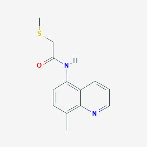 molecular formula C13H14N2OS B7472571 N-(8-methylquinolin-5-yl)-2-methylsulfanylacetamide 