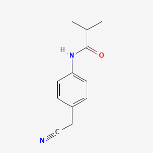 molecular formula C12H14N2O B7472577 N-[4-(cyanomethyl)phenyl]-2-methylpropanamide 