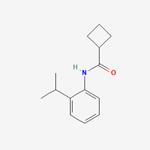 molecular formula C14H19NO B7472579 N-(2-propan-2-ylphenyl)cyclobutanecarboxamide 