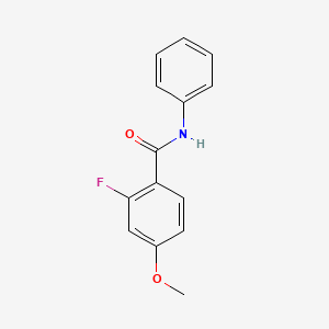 molecular formula C14H12FNO2 B7472587 2-fluoro-4-methoxy-N-phenylbenzamide 
