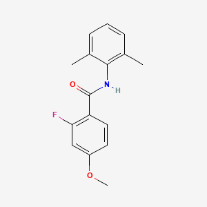 molecular formula C16H16FNO2 B7472599 N-(2,6-dimethylphenyl)-2-fluoro-4-methoxybenzamide 