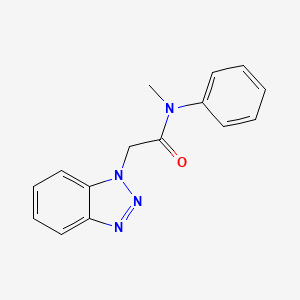 molecular formula C15H14N4O B7472605 2-(1H-benzotriazol-1-yl)-N-methyl-N-phenylacetamide 