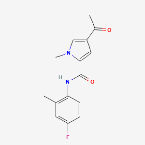 molecular formula C15H15FN2O2 B7472615 4-acetyl-N-(4-fluoro-2-methylphenyl)-1-methylpyrrole-2-carboxamide 