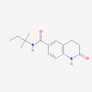 molecular formula C15H20N2O2 B7472633 N-(2-methylbutan-2-yl)-2-oxo-3,4-dihydro-1H-quinoline-6-carboxamide 