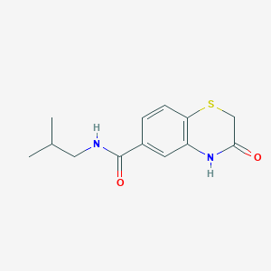 molecular formula C13H16N2O2S B7472645 N-(2-methylpropyl)-3-oxo-3,4-dihydro-2H-1,4-benzothiazine-6-carboxamide 