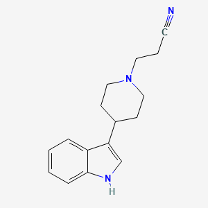 molecular formula C16H19N3 B7472653 3-[4-(1H-indol-3-yl)piperidin-1-yl]propanenitrile 