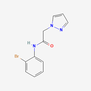 molecular formula C11H10BrN3O B7472661 N-(2-bromophenyl)-2-pyrazol-1-ylacetamide 