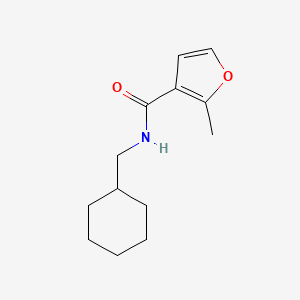 molecular formula C13H19NO2 B7472668 N-(cyclohexylmethyl)-2-methylfuran-3-carboxamide 