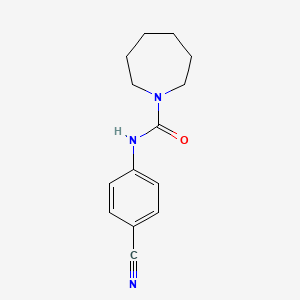 molecular formula C14H17N3O B7472671 N-(4-cyanophenyl)azepane-1-carboxamide 