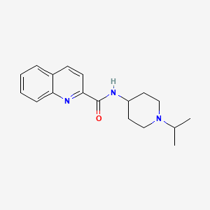 molecular formula C18H23N3O B7472676 N-(1-propan-2-ylpiperidin-4-yl)quinoline-2-carboxamide 