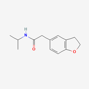 molecular formula C13H17NO2 B7472692 2-(2,3-dihydro-1-benzofuran-5-yl)-N-propan-2-ylacetamide 